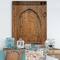 Designart - Ancient Door Painting Morroco - Vintage Print on Natural Pine Wood